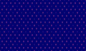 Elegant repeating pattern featuring pink fleur-de-lis on a deep blue background. Perfect for wallpaper, textile design, or sophisticated branding. High-resolution image ideal for print and web use. vector