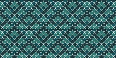 Elegant teal and dark green fish scale pattern. Perfect for textile design, website backgrounds, and decorative projects. Seamless repeat design offers versatile applications. vector