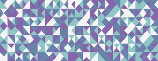 Abstract geometric seamless pattern. Modern pastel triangle mosaic design in purple, teal, and blue hues. Ideal for backgrounds, textiles, and website design. vector