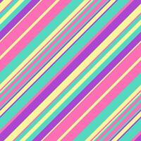 Vibrant diagonal stripes in pastel pink, purple, yellow, and teal create a cheerful, playful pattern. Ideal for backgrounds, textiles, websites, and more Download now for your design projects. vector
