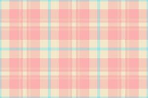 Delightful pastel pink and cream plaid pattern. Perfect for textile design, fashion, scrapbooking, or website backgrounds. Soft, delicate texture ideal for feminine or baby-related projects. vector