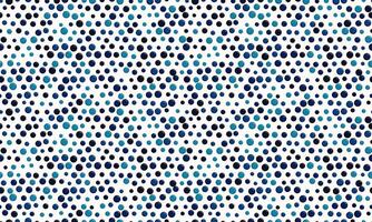 Vibrant blue and black circles scattered on a white background create a dynamic, playful pattern. Ideal for website backgrounds, textile designs, or playful branding. vector
