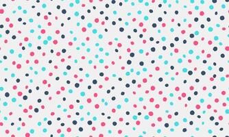 Vibrant confetti pattern featuring teal, pink, and dark blue dots on a light gray background. Perfect for websites, branding, packaging, and textile design. Creates a cheerful, playful mood. vector