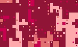 Abstract geometric background with pixel art style. Stylish blend of pink and burgundy squares, ideal for website banners, social media posts, or modern design projects. Versatile and eye-catching. vector