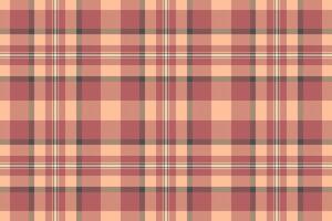 Elegant peach and burgundy plaid pattern. Perfect for textile design, apparel, or website backgrounds. Seamless repeat texture ideal for autumn or fall-themed projects. vector