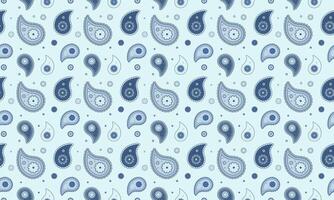 Elegant paisley pattern in calming blue hues. Perfect for textile design, wrapping paper, or website backgrounds. vector