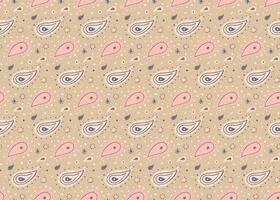 Charming pastel paisley pattern. Perfect for textile design, wallpaper, or wrapping paper. Subtle and elegant, this repeating design offers a touch of vintage flair. vector