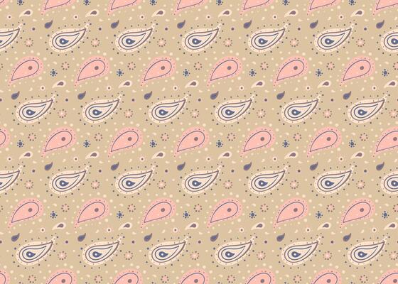 Charming pastel paisley pattern. Perfect for textile design, wallpaper, or wrapping paper. Subtle and elegant, this repeating design offers a touch of vintage flair.