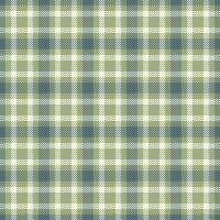 Elegant green and white pixelated plaid pattern. Perfect for textile design, website backgrounds, or crafting projects. Subtle texture adds visual interest. Versatile and stylish. vector