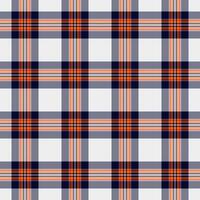 Stylish orange, navy, and gray plaid pattern. Perfect for textile design, fashion, website backgrounds, or any project needing a classic yet modern feel. High-resolution seamless repeat. vector
