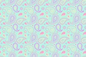 Delightful pastel paisley pattern. Perfect for textile design, wrapping paper, or vibrant backgrounds. Features charming teardrop shapes and soft color palette. vector