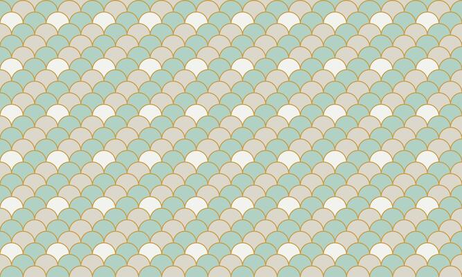 Elegant seamless pattern featuring a fish scale design in soft pastel colors. Ideal for wallpaper, textiles, and website backgrounds.