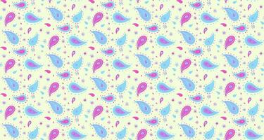 Delightful pastel paisley pattern. Perfect for textile design, fashion, wrapping paper, or website backgrounds. Light, airy, and cheerful design. Ideal for spring summer projects. vector