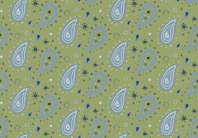 Stylish olive green paisley pattern background. Perfect for textile design, wallpaper, or website backgrounds. Subtle, sophisticated, and versatile design with a touch of boho charm. vector