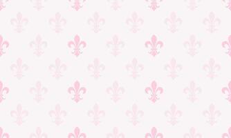 Elegant pink fleur-de-lis pattern on a soft white background. Perfect for wedding invitations, feminine branding, or delicate design projects. vector