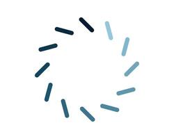 Abstract circular motion graphic in cool blue tones. Perfect for loading screens, website design, app interfaces, or any project needing a modern, minimalist loading animation. vector