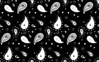Stylish black and white paisley pattern. Perfect for textile designs, backgrounds, or wrapping paper. The bold graphic style adds a modern touch to a classic print. vector