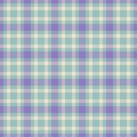Seamless pastel plaid pattern. Soft teal, purple, and cream tones create a gentle, versatile design ideal for textile prints, website backgrounds, or stationery. vector