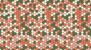 Stylish geometric pattern featuring an array of pastel and earthy-toned circles arranged in a diagonal, repeating design. vector