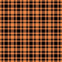 Vibrant orange and black plaid pattern. Perfect for autumnal designs, Halloween projects, or textile prints. High-resolution seamless texture ideal for web backgrounds, fabric designs, and more. vector