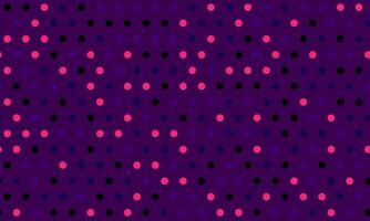 Vibrant polka dot pattern in pink, purple, and black on a deep purple background. Perfect for website banners, social media posts, or textile designs. A fun, modern, and versatile graphic. vector