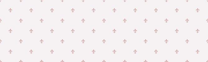 Elegant blush pink fleur-de-lis pattern on a white background. Perfect for website backgrounds, wedding stationery, or feminine branding. Subtle, repeating design adds a touch of regal sophistication. vector