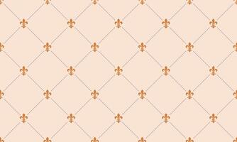 Elegant fleur-de-lis pattern on a soft beige background. Perfect for wedding invitations, website backgrounds, or textile designs. Subtle, sophisticated, and versatile. vector
