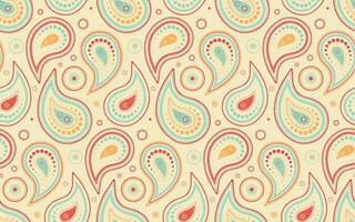 Charming paisley pattern in a retro color palette. Perfect for textile design, wallpaper, packaging, and website backgrounds. The vintage aesthetic offers a unique and stylish visual appeal. vector