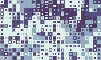 Abstract geometric background with a playful arrangement of squares in varying shades of blue and purple. vector