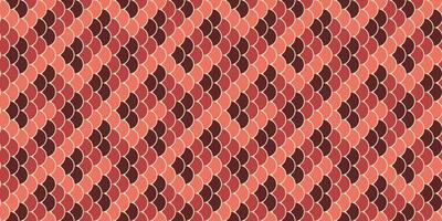 Elegant geometric seamless pattern featuring overlapping semi-circles in a gradient of warm reds and browns. vector