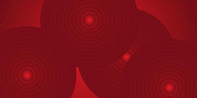 Abstract dark red background with simple 3D circles overlapping with layered red space design. Cool design. Eps10 vector