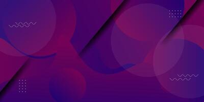Abstract dark purple geometric 3D background. Wave color background with circle pattern design. Liquid shape composition. Eps10 vector