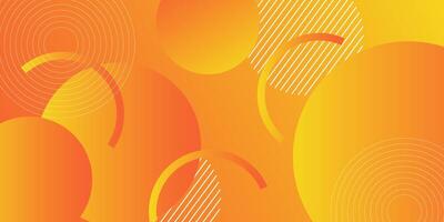 Orange circle pattern 3D gradient background with simple pattern design. Abstract template and modern stylish texture background. Eps10 vector