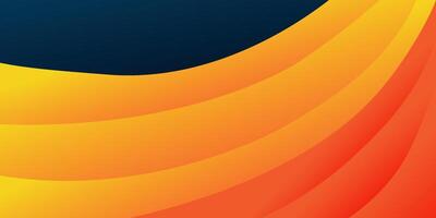 Abstract colorful orange geometric curve background. Fluid color design with shadow. Liquid shape composition. Eps10. vector
