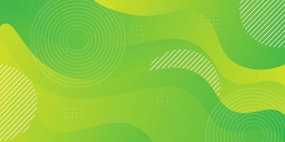 Abstract green and yellow liquid color background. Fluid shapes composition. Eps10 vector