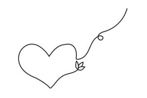 Holding heart shape with hands continuous one line drawing of outline illustration vector