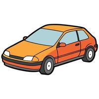 Custom Drift Car Illustration with Unique Modifications vector