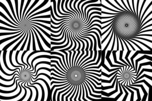 Psychedelic hypnotic spiral pattern backgrounds vector