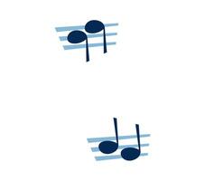 Classic music note font quotation marks symbol vector