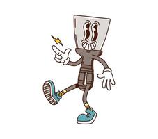 Groovy building or DIY putty knife tool character vector