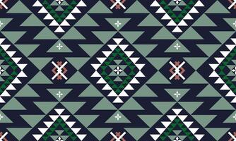 a fabric green and white color geometric pattern and dark blue background designs vector