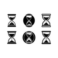 Time Ticker and Linocut Silhouette Design vector