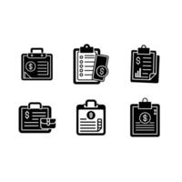 Expense Tracker Icon - and Linocut Silhouette Design vector