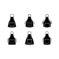 Apron and Linocut Silhouette Design vector