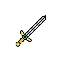 A sword icon on a white background vector