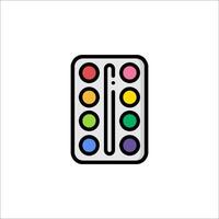 A paint palette icon on a white background vector