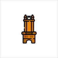 A tower with a clock on top of it vector