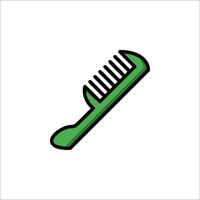 A green comb icon on a white background vector