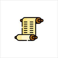 A scroll icon on a white background vector