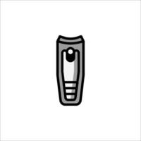 A black and white image of a razor vector